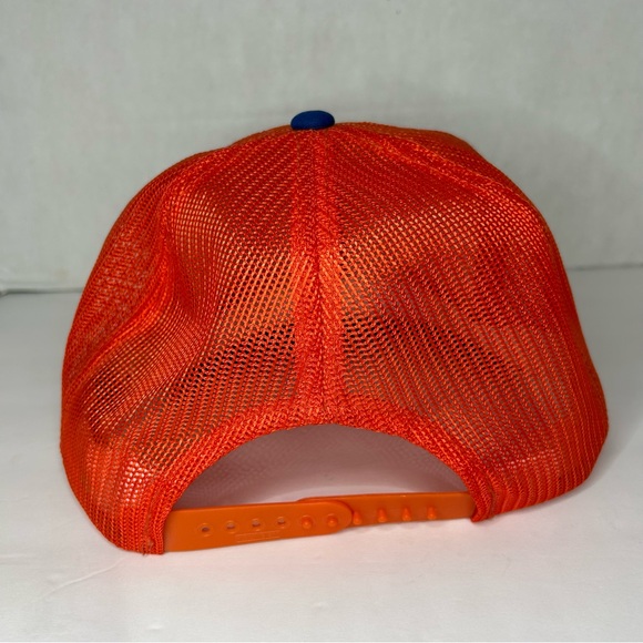 Vtg Denver Broncos Hat-Rope Bill-Orange Mesh Blue Brim Made In Korea OSFA - Picture 4 of 8